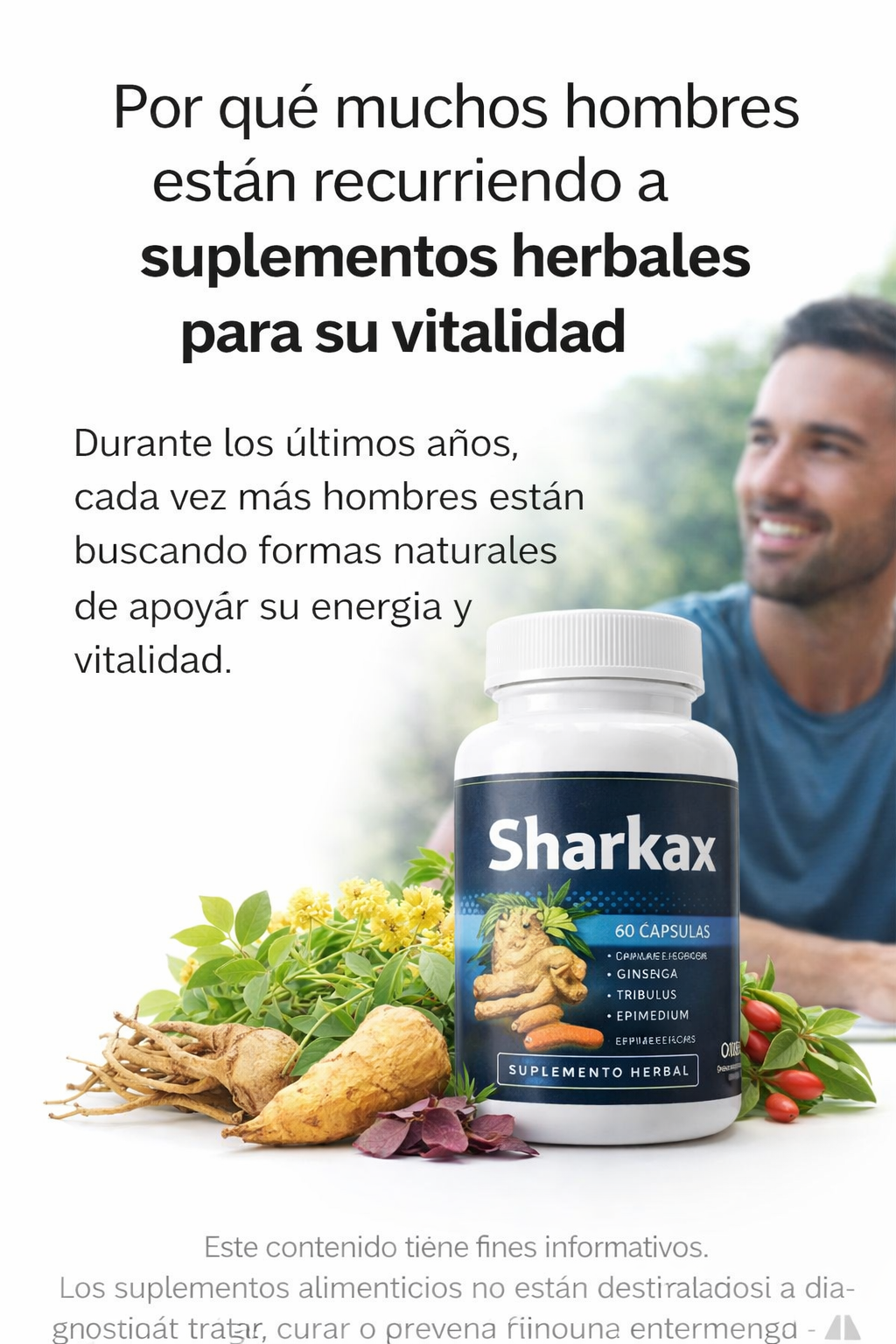 Suplementos herbales naturales para la vitalidad masculina